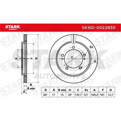Brake Disc Stark SKBD-0022830 SKBD-0022830 - photo 3
