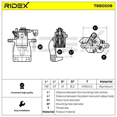 Brake Caliper RIDEX 78B0508 78B0508 - photo 4