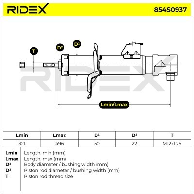 Shock Absorber RIDEX 854S0937 854S0937 - photo 6