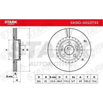 Brake Disc Stark SKBD-0023733 SKBD-0023733 - photo 4