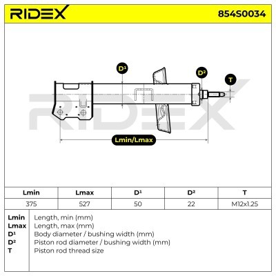 Shock Absorber RIDEX 854S0034 854S0034 - photo 9