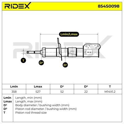 Shock Absorber RIDEX 854S0098 854S0098 - photo 10