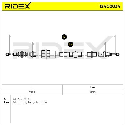 Cable Pull, Parking Brake RIDEX 124C0034 124C0034 - photo 6