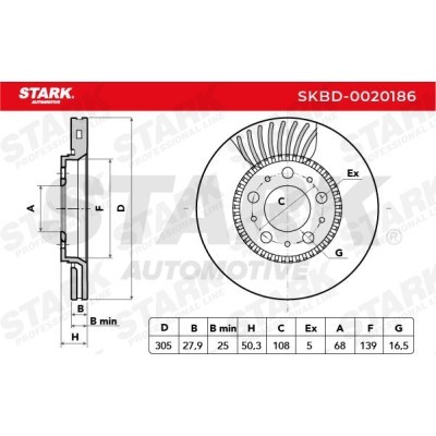 Brake Disc Stark SKBD-0020186 SKBD-0020186 - photo 6