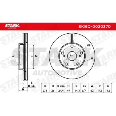 Brake Disc Stark SKBD-0020370 SKBD-0020370 - photo 5