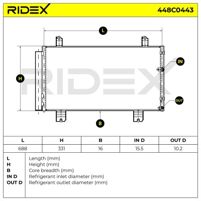 A/C condenser 448C0443 - photo 5