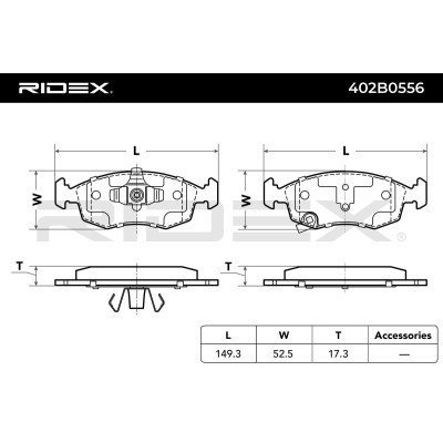 Brake Pads Set RIDEX 402B0556 402B0556 - photo 3