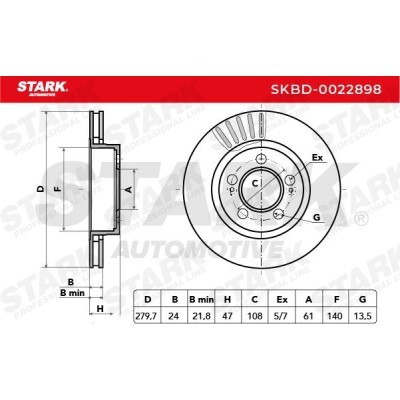 Brake Disc Stark SKBD-0022898 SKBD-0022898 - photo 5
