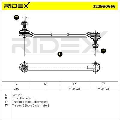 Stabilizer Link RIDEX 3229S0666 3229S0666 - photo 6