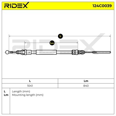 Cable Pull, Parking Brake RIDEX 124C0039 124C0039 - photo 7