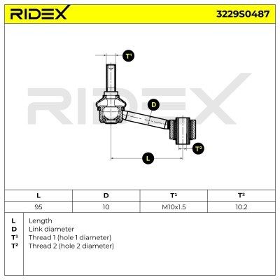 Stabilizer Link RIDEX 3229S0487 3229S0487 - photo 6