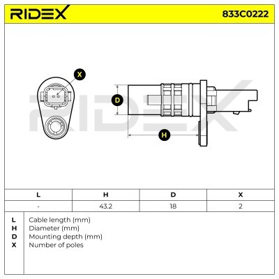 Crankshaft Pulse Sensor RIDEX 833C0222 833C0222 - photo 5