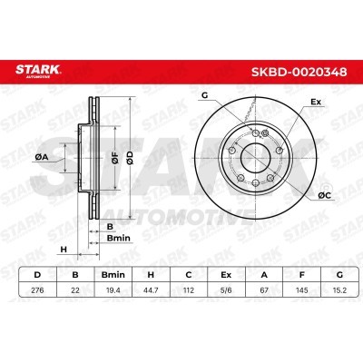 Brake Disc Stark SKBD-0020348 SKBD-0020348 - photo 8