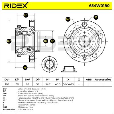 Wheel Bearing RIDEX 654W0180 654W0180 - photo 5
