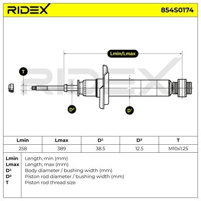 Shock Absorber RIDEX 854S0174 854S0174 - photo 8