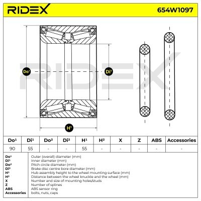 Wheel Bearing RIDEX 654W1097 654W1097 - photo 5