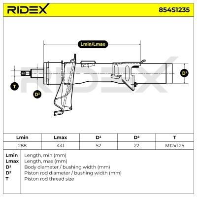 Shock Absorber RIDEX 854S1235 854S1235 - photo 6