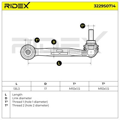 Stabilizer Link RIDEX 3229S0714 3229S0714 - photo 5