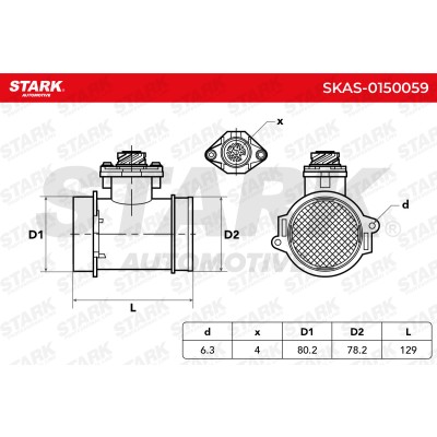 Air Mass Sensor Stark SKAS-0150059 SKAS-0150059 - photo 6