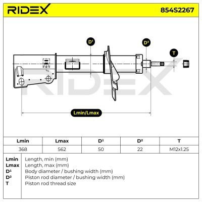 Shock Absorber RIDEX 854S2267 854S2267 - photo 8
