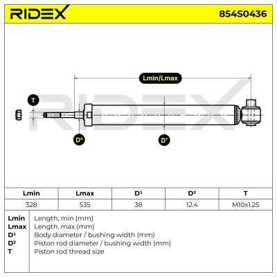 Shock Absorber RIDEX 854S0436 854S0436 - photo 8