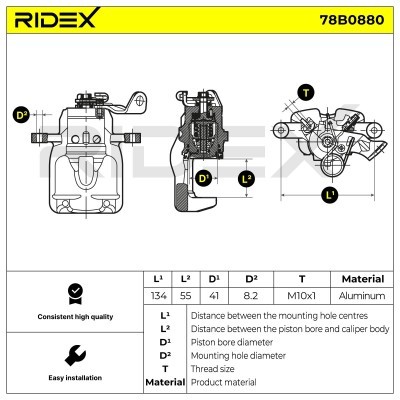 Brake Caliper RIDEX 78B0880 78B0880 - photo 7