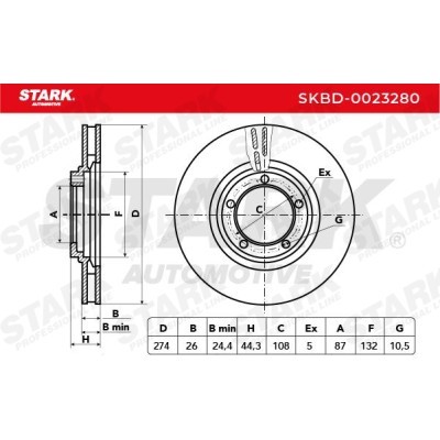 Brake Disc Stark SKBD-0023280 SKBD-0023280 - photo 5