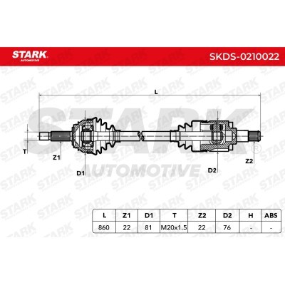 Drive Shaft Stark SKDS-0210022 SKDS-0210022 - photo 7