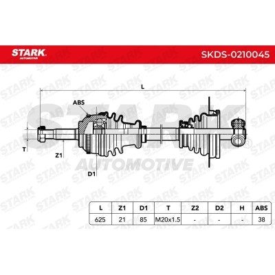 Drive Shaft Stark SKDS-0210045 SKDS-0210045 - photo 3