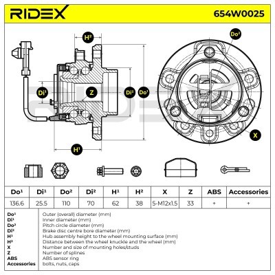 Wheel Bearing RIDEX 654W0025 654W0025 - photo 5