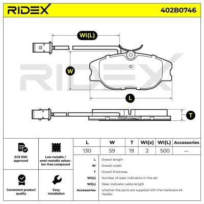 Brake Pads Set RIDEX 402B0746 402B0746 - photo 7