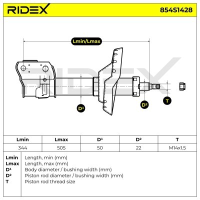 Shock Absorber RIDEX 854S1428 854S1428 - photo 4