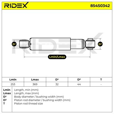 Shock Absorber RIDEX 854S0342 854S0342 - photo 3