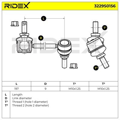 Stabilizer Link RIDEX 3229S0156 3229S0156 - photo 6
