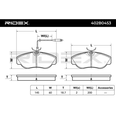 Brake Pads Set RIDEX 402B0453 402B0453 - photo 4