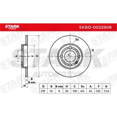 Brake Disc Stark SKBD-0022908 SKBD-0022908 - photo 3