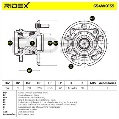 Wheel Bearing RIDEX 654W0139 654W0139 - photo 3