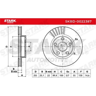 Brake Disc Stark SKBD-0022387 SKBD-0022387 - photo 4