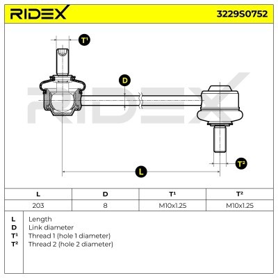 Stabilizer Link RIDEX 3229S0752 3229S0752 - photo 7