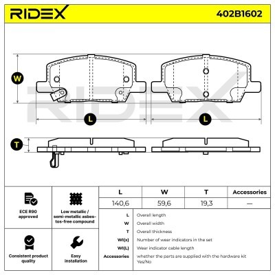 Brake Pads Set RIDEX 402B1602 402B1602 - photo 6