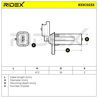 Crankshaft Pulse Sensor RIDEX 833C0233 833C0233 - photo 6