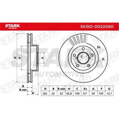 Brake Disc Stark SKBD-0022060 SKBD-0022060 - photo 5