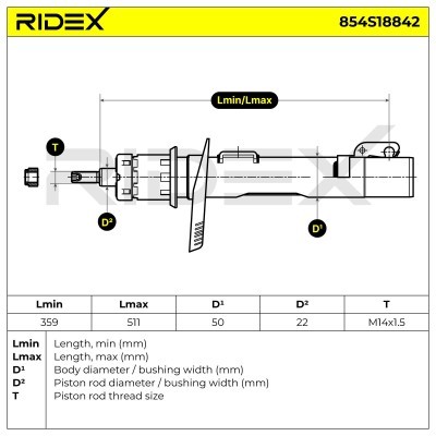 Shock Absorber RIDEX 854S18842 854S18842 - photo 8