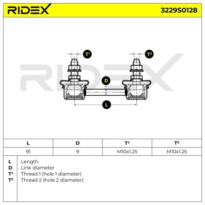 Stabilizer Link RIDEX 3229S0128 3229S0128 - photo 7
