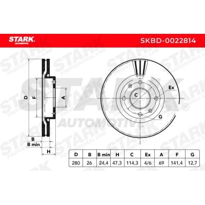 Brake Disc Stark SKBD-0022814 SKBD-0022814 - photo 5
