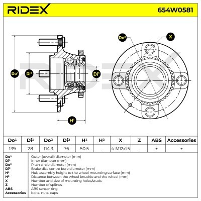Wheel Bearing RIDEX 654W0581 654W0581 - photo 3
