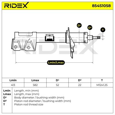 Shock Absorber RIDEX 854S1058 854S1058 - photo 5