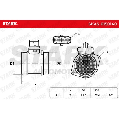 Air Mass Sensor Stark SKAS-0150140 SKAS-0150140 - photo 6