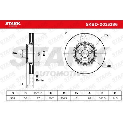 Brake Disc Stark SKBD-0023286 SKBD-0023286 - photo 6