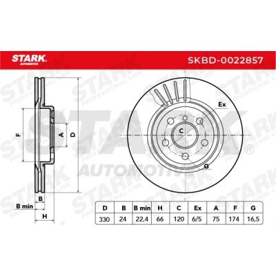 Brake Disc Stark SKBD-0022857 SKBD-0022857 - photo 4